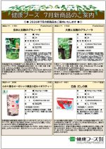健康フーズ7月新商品チラシ　表